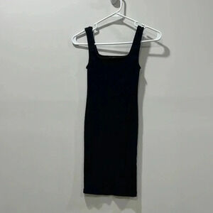 Forever 21 Black Ribbed Tank Dress Size S